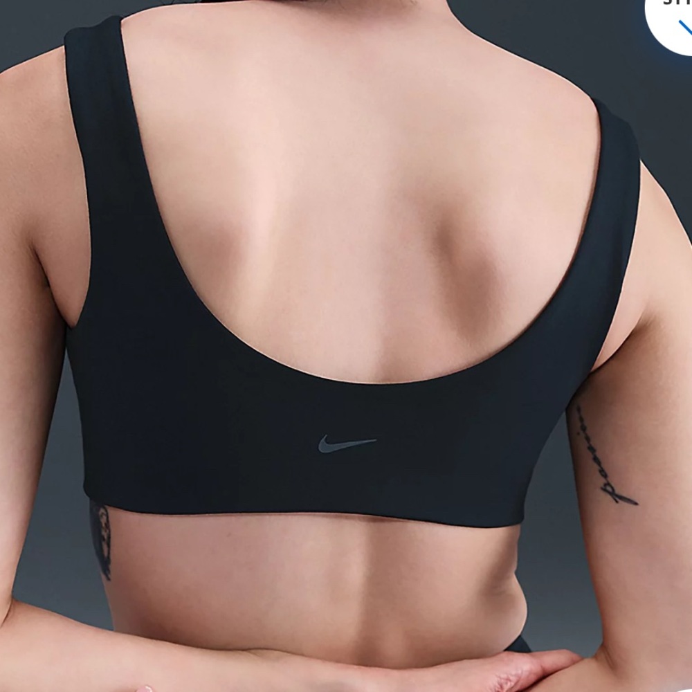 NWOT Nike Alate Medium Support Dry fit Sports Bra Size M in black - Picture 3 of 7